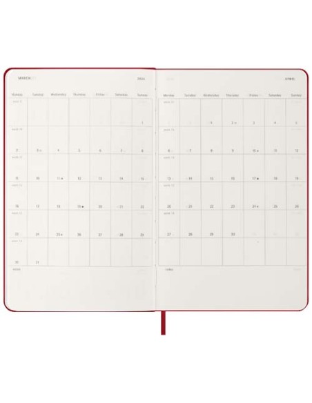 Agenda settimanale 12 mesi formato L con copertina rigida Moleskine