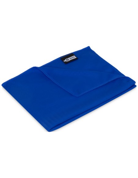 Asciugamano sportivo Raquel di raffreddamento in PET riciclato con pouch 80 x 30 cm