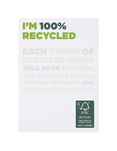 Blocco note A7 in carta riciclata Desk-Mate®