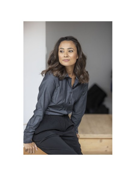 Camicia a maniche lunghe da donna in tessuto biologico Cuprite