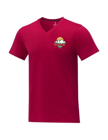 T-shirt Somoto da uomo a manica corta con collo a V 