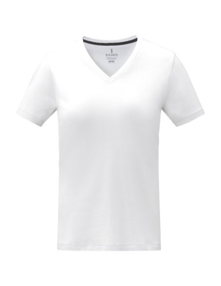 T-shirt Somoto da donna a manica corta con collo a V 