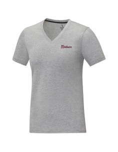 T-shirt Somoto da donna a manica corta con collo a V 