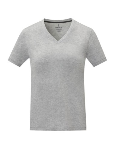 T-shirt Somoto da donna a manica corta con collo a V 