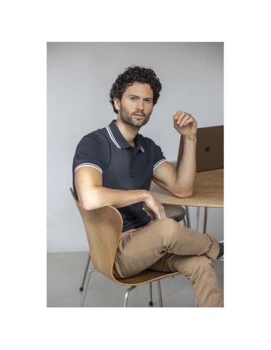 Polo tipping da uomo a manica corta da 200 g/m² Amarago