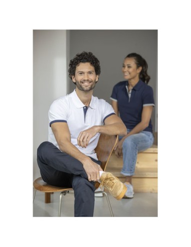 Polo Morgan da uomo bicolore a manica corta