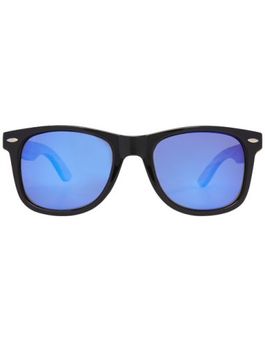Occhiali da sole Hiru con lenti polarizzate e specchiate in PET riciclato/legno con confezione regalo