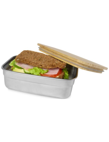 Contenitore per pranzo Tite in acciaio inossidabile con coperchio in bambù da 700 ml
