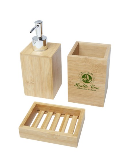 Set da bagno Hedon da 3 pezzi in bambù