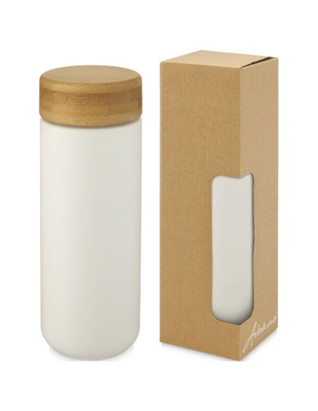 Bicchiere termico in ceramica con coperchio in bambù da 300 ml Lumi