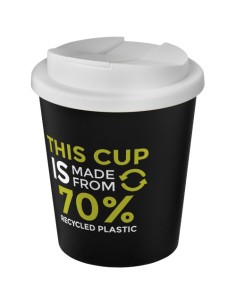 Bicchiere Americano® Espresso Eco da 250 ml in materiale riciclato con coperchio a prova di perdita