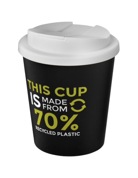 Bicchiere Americano® Espresso Eco da 250 ml in materiale riciclato con coperchio a prova di perdita