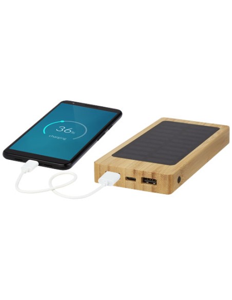 Power bank a energia solare da 8000 mAh in bambù Alata