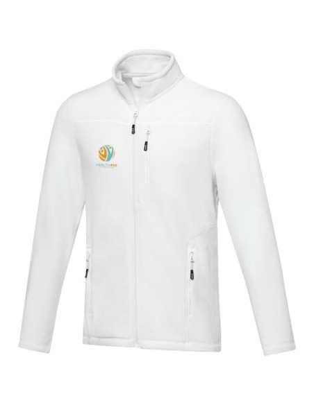 Giacca da uomo in pile con zip integrale in materiale riciclato certificato GRS Amber