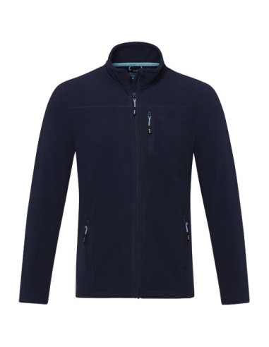 Giacca da uomo in pile con zip integrale in materiale riciclato certificato GRS Amber