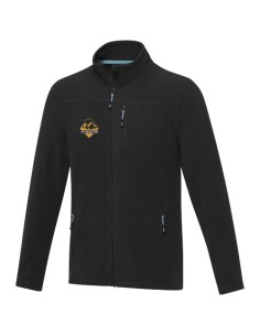 Giacca da uomo in pile con zip integrale in materiale riciclato certificato GRS Amber