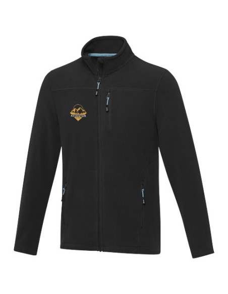 Giacca da uomo in pile con zip integrale in materiale riciclato certificato GRS Amber