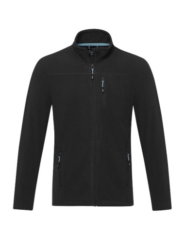 Giacca da uomo in pile con zip integrale in materiale riciclato certificato GRS Amber