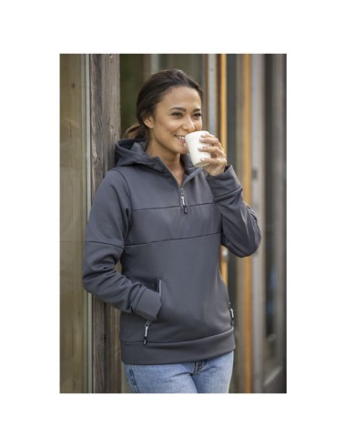 Felpa anorak con cappuccio da donna a mezza zip Sayan