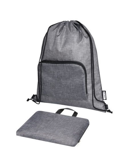 Borsa pieghevole con coulisse in materiale riciclato Ash - 7L