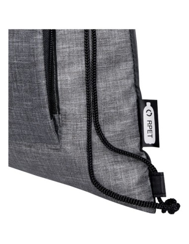 Borsa pieghevole con coulisse in materiale riciclato Ash - 7L