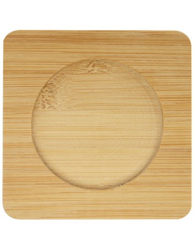 Set di 2 tazze in vetro a doppia parete da 350 ml con sottobicchiere in bambù Manti 