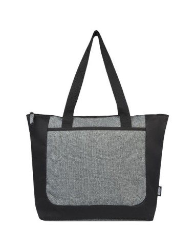 Tote bag bicolore con zip in materiale riciclato certificato GRS Reclaim 15L