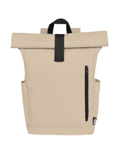 Zaino con chiusura arrotolabile per portatile da 15,6" in PET riciclato certificato GRS Byron 18L