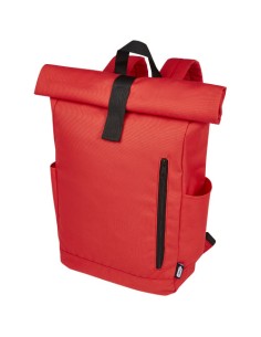 Zaino con chiusura arrotolabile per portatile da 15,6" in PET riciclato certificato GRS Byron 18L