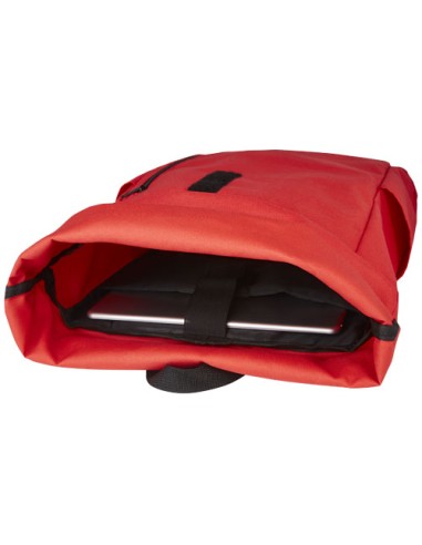 Zaino con chiusura arrotolabile per portatile da 15,6" in PET riciclato certificato GRS Byron 18L