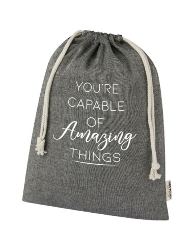 Sacchetto per confezione regalo grande in cotone riciclato 150 g/m² certificato GRS Pheebs - 4L