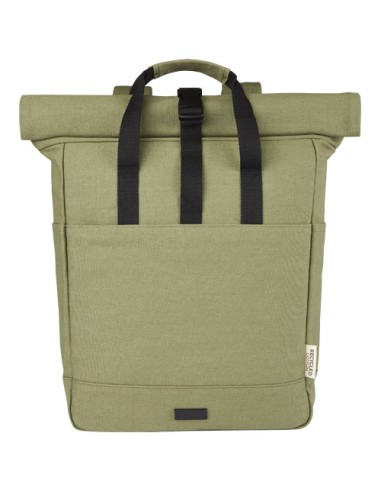 Zaino rolltop per portatile da 15" in canvas riciclato certificato GRS Joey - 15L