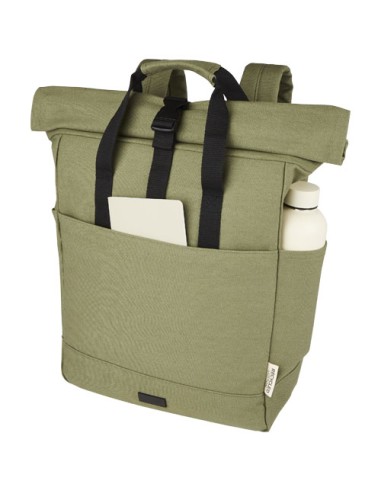 Zaino rolltop per portatile da 15" in canvas riciclato certificato GRS Joey - 15L