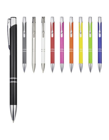 Penna a sfera in alluminio riciclato Moneta (inchiostro nero)