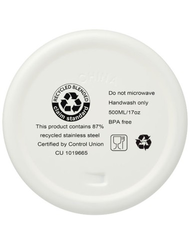 Borraccia termica con isolamento sottovuoto in rame e acciaio inossidabile riciclato certificato RCS da 500 ml Vasa