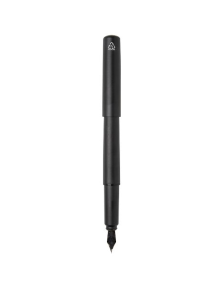 Penna stilografica in alluminio riciclato Lucetta (inchiostro nero)