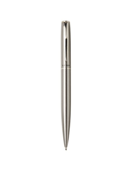 Set con penna a sfera e penna roller in acciaio inossidabile riciclato Didimis (inchiostro nero)