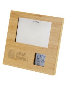 Cornice per foto in bambù con termometro Sasa