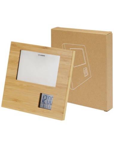 Cornice per foto in bambù con termometro Sasa