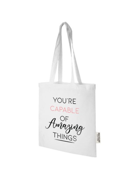 Tote bag in cotone riciclato GRS da 140 g/m2 Madras - 7L