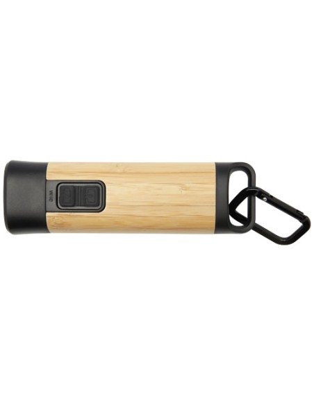 Torcia con moschettone in bambù/plastica riciclata RCS Kuma