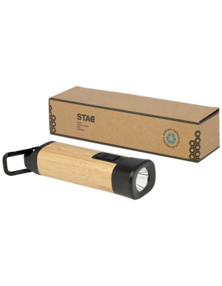 Torcia con moschettone in bambù/plastica riciclata RCS Kuma