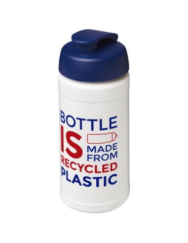 Borraccia sportiva in materiale riciclato con coperchio a scatto da 500 ml Baseline