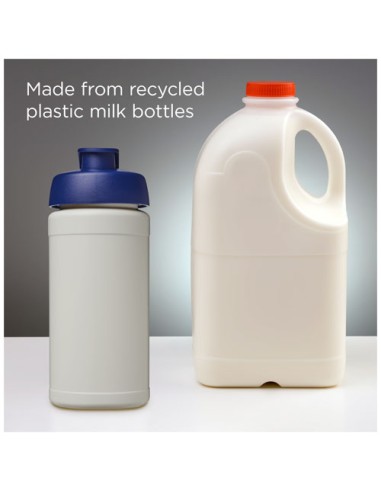 Borraccia sportiva in materiale riciclato con coperchio a scatto da 500 ml Baseline