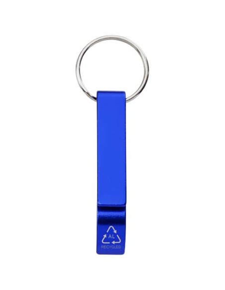 Portachiavi con apribottiglie e apriscatole in alluminio riciclato RCS Tao 