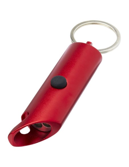 Portachiavi con torcia a LED e apribottiglie in alluminio riciclato IPX Flare