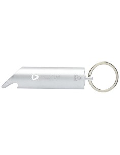 Portachiavi con torcia a LED e apribottiglie in alluminio riciclato IPX Flare