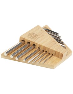 Set di attrezzi con chiave esagonale in bambù Allen