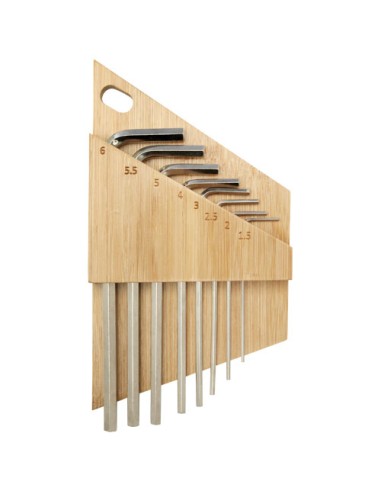 Set di attrezzi con chiave esagonale in bambù Allen