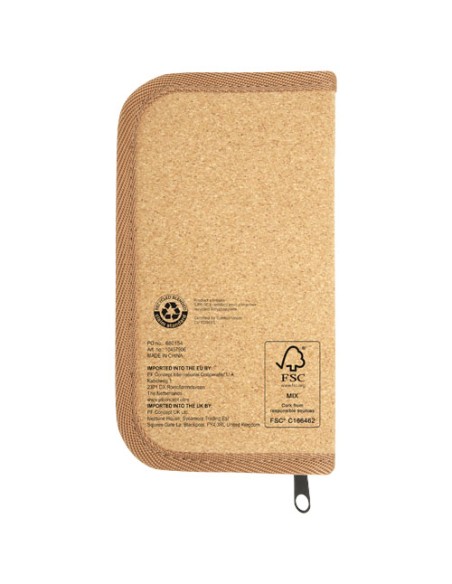 Set di attrezzi da 24 pezzi in plastica riciclata RCS con custodia in sughero Spike